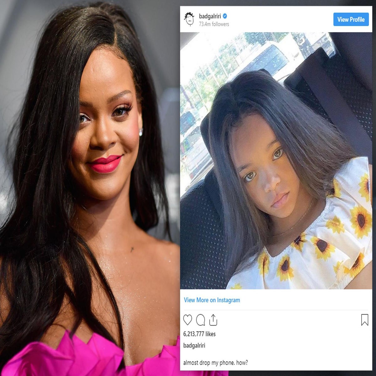Rihanna posts photo of child lookalike on Instagram | The Independent