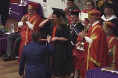 Man shamed for ‘hijacking’ girlfriend’s graduation with proposal