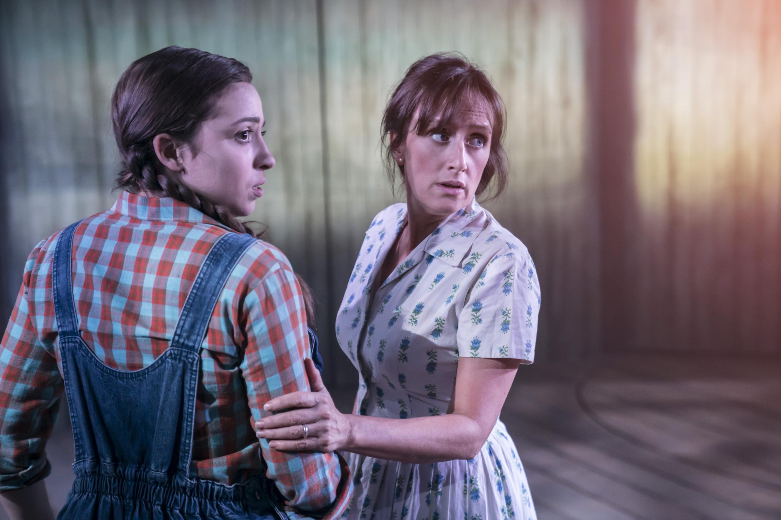 Maddison Bulleyment as Carolyn and Jenna Russell as Francesca in The Bridges of Madison County