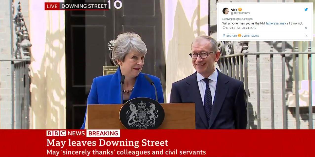 Theresa May Pms Final Speech Interrupted By Someone Shouting Stop Brexit Indy100 Indy100 9893