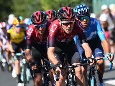 Team Ineos road captain Rowe thrown out of Tour de France