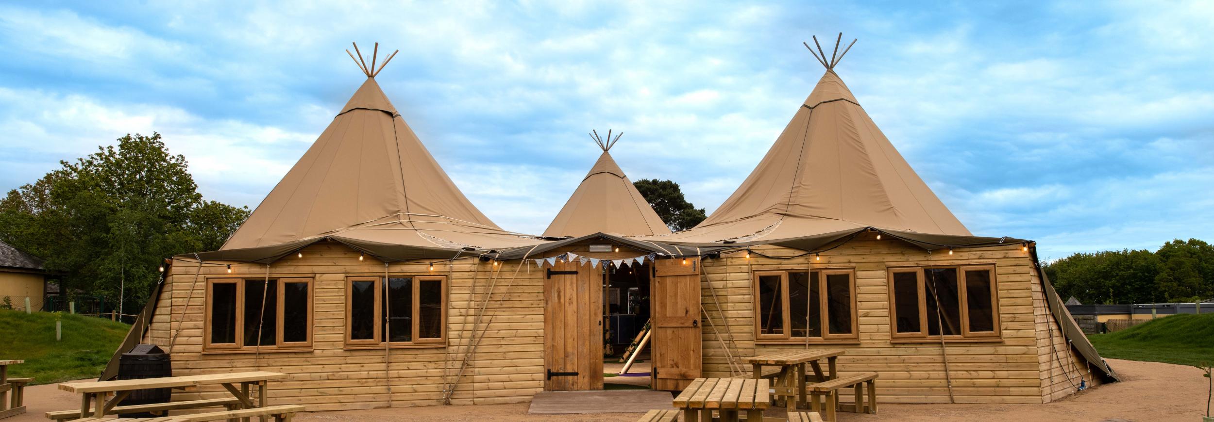 The yurt houses a bar and hosts live music