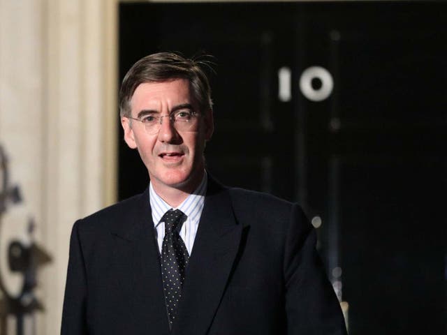 Jacob Rees-Mogg leaves Downing Street after meeting new prime minister Boris Johnson