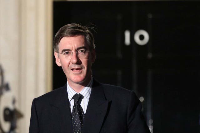 Jacob Rees-Mogg leaves Downing Street after meeting new prime minister Boris Johnson