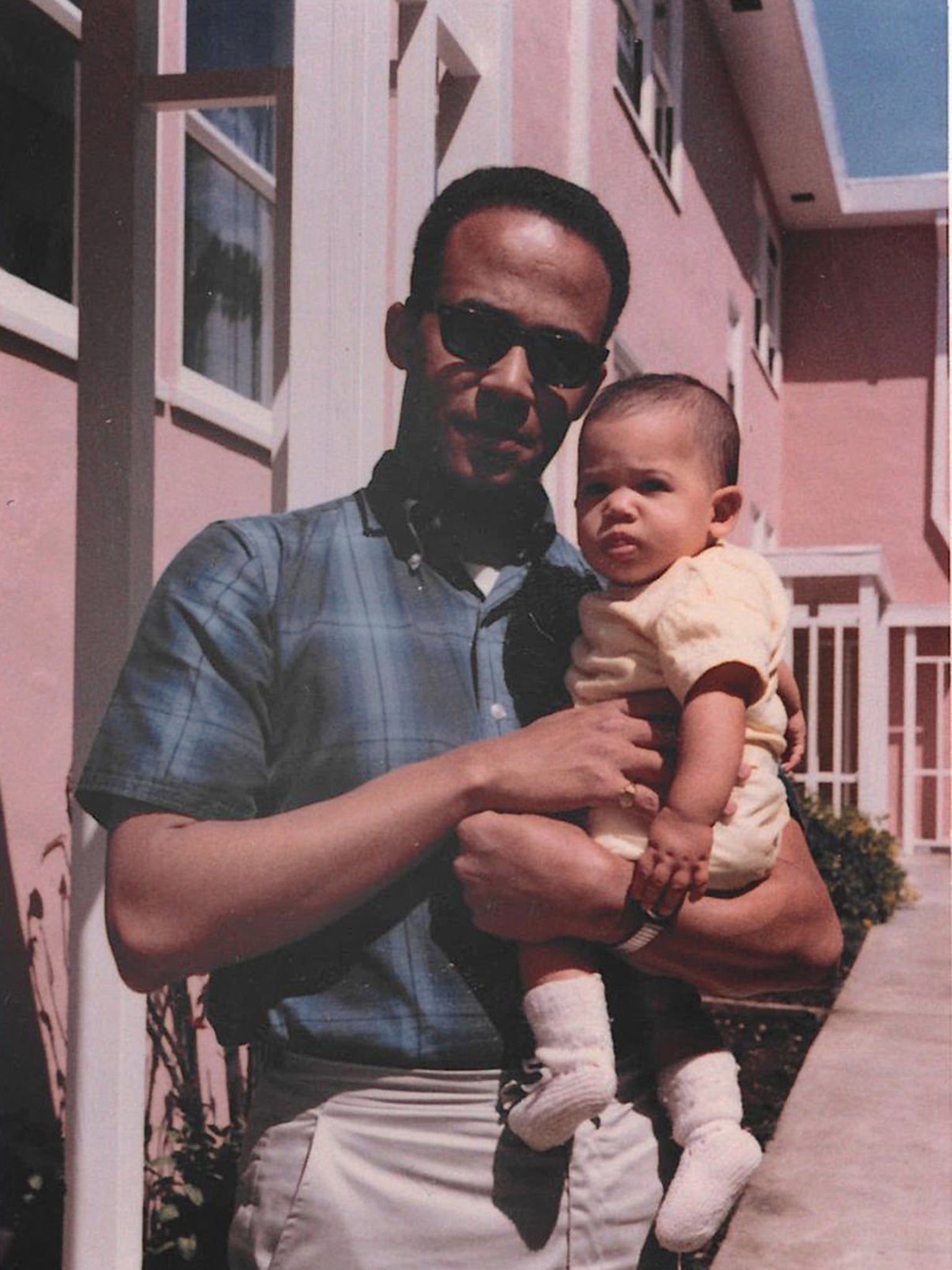 Donald Harris, holding Kamala, on his way to a doctorate in economics at Berkeley in April 1965