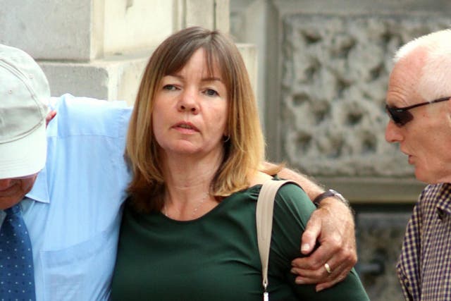 Cleared: Ms Higgins leaving the Old Bailey