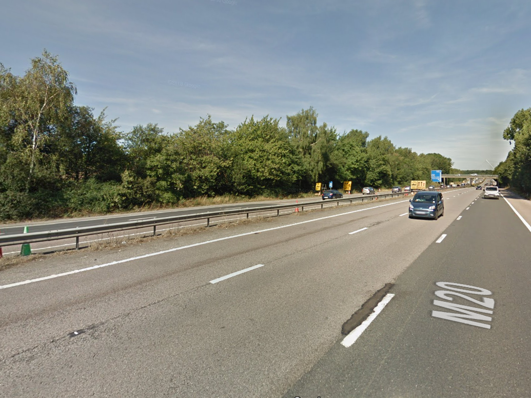 The accident happened on the M20 in Kent, where Ms Worrall was hit by traffic