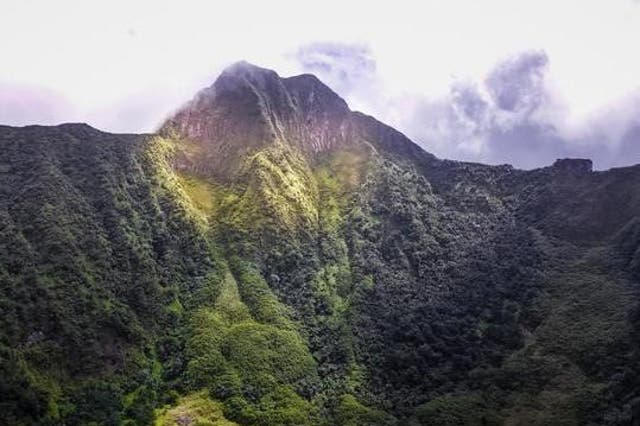 Mount Liamuiga, on St Kitts