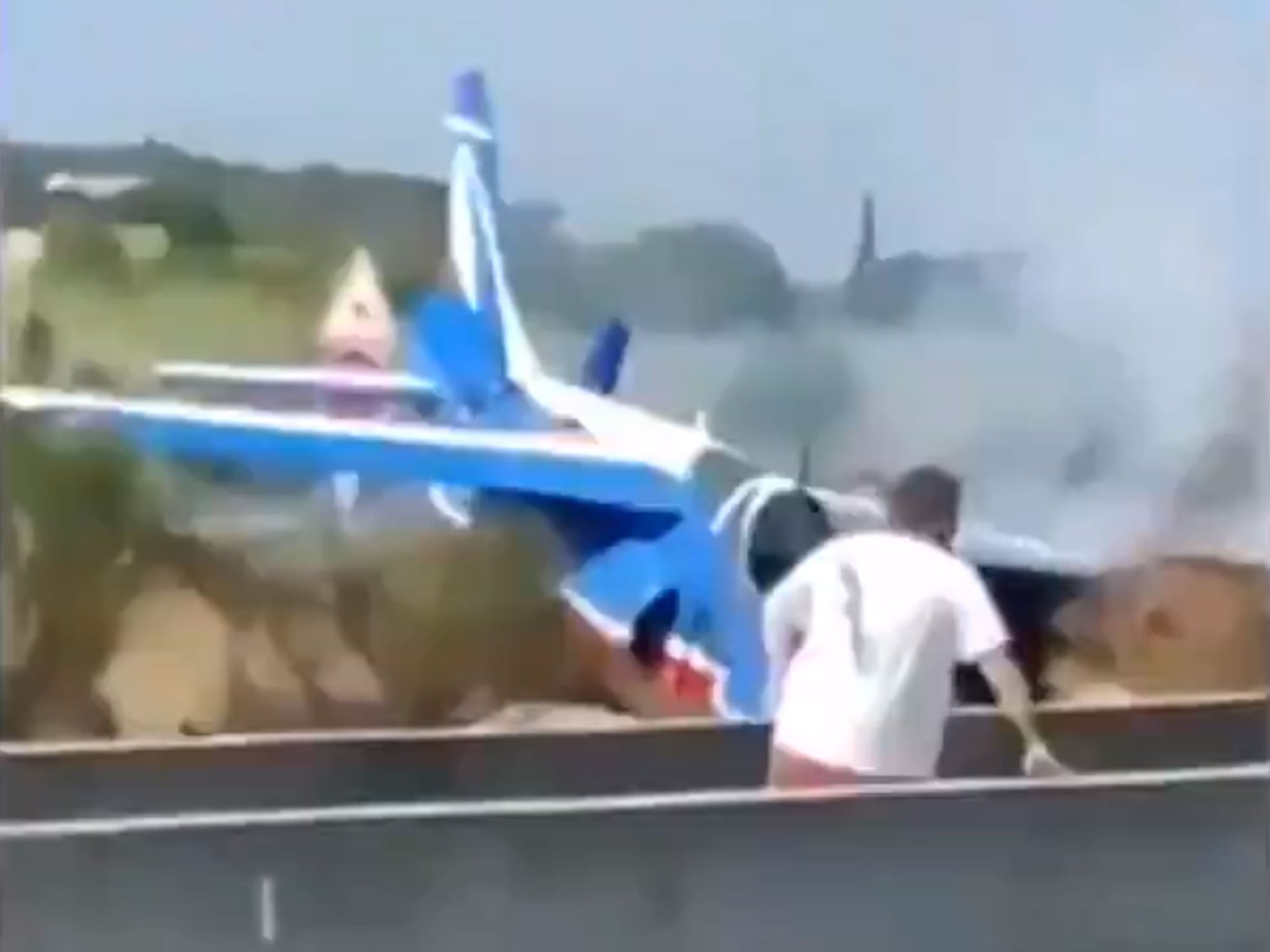 The Patrouille de France plane that crashed at Perpignan Airport
