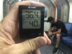 London's Central Line is hotter than body temperature