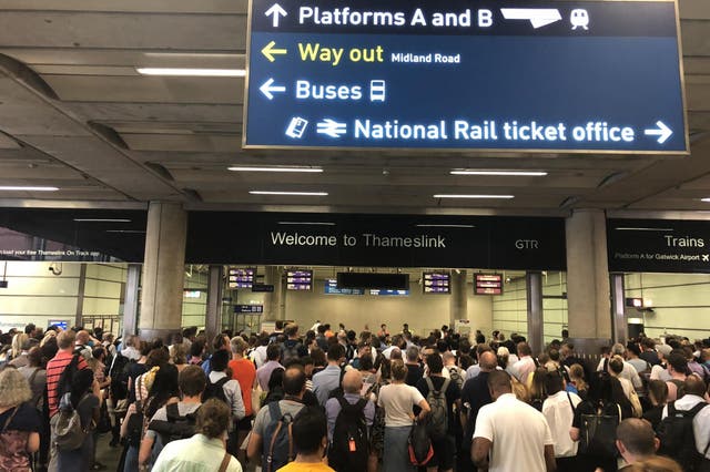 Delay reaction: commuters at London St Pancras