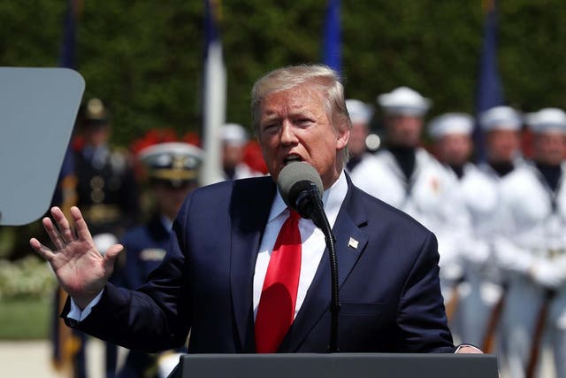 Donald Trump speech at Pentagon in Arlington, Virginia
