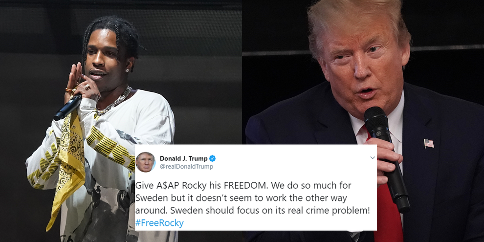 Trump Demands Aap Rocky Is Freed After Assault Charge In Sweden Indy100 Indy100