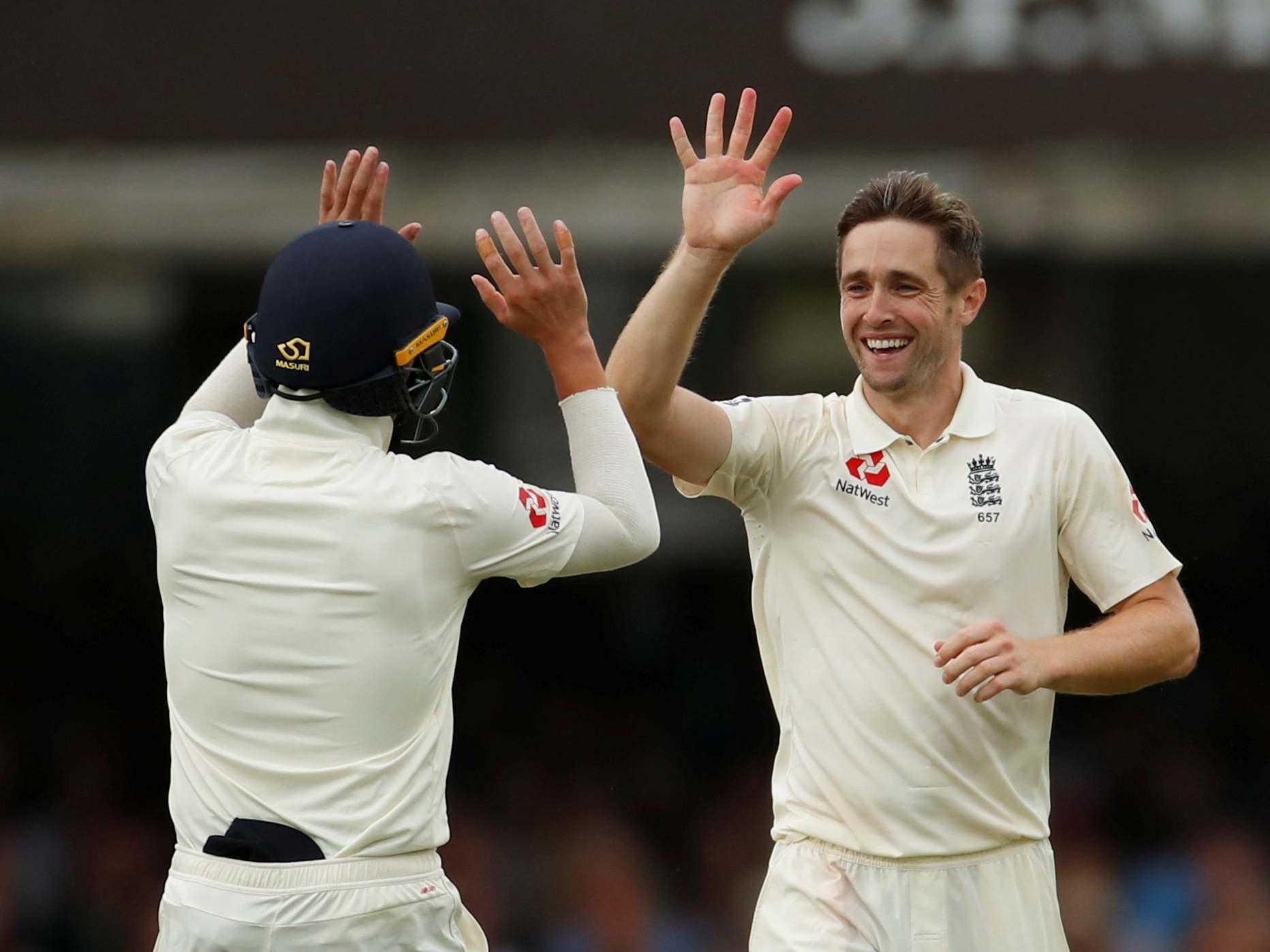 Woakes took six wickets as England prevailed