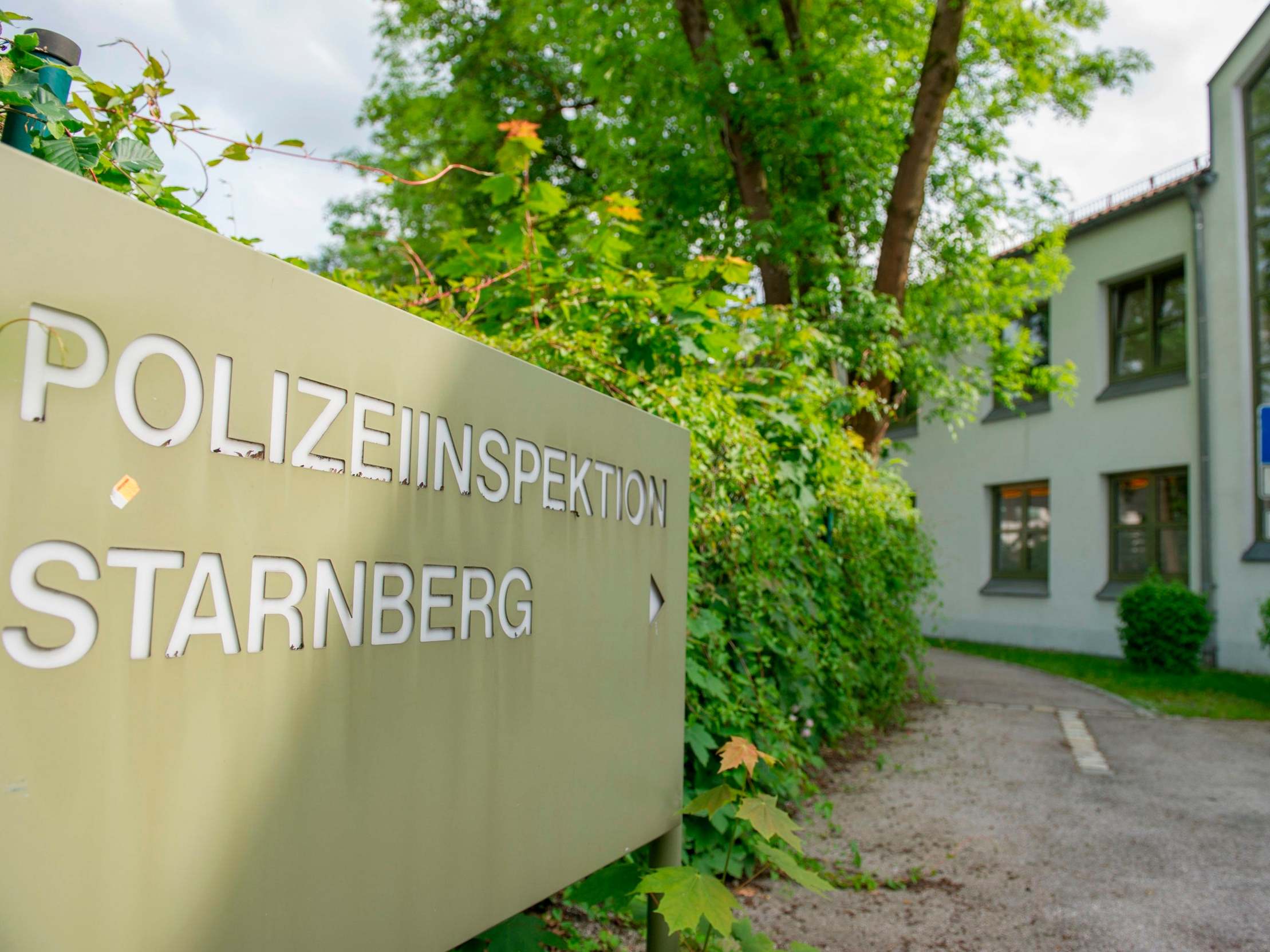 The police station in Starnberg, near Munich, where the teen was taken after his arrest