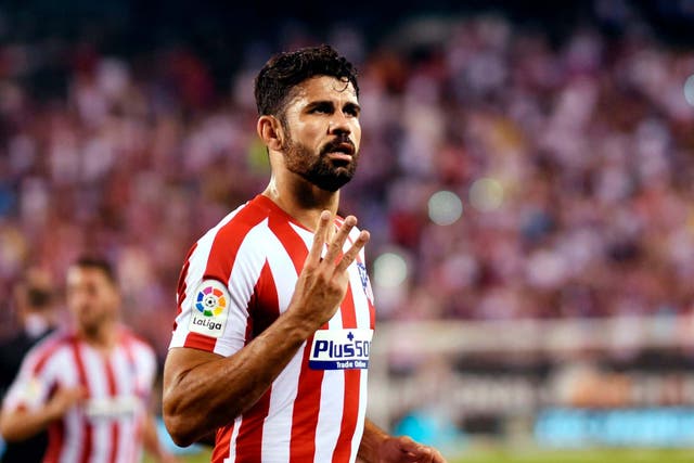 Diego Costa scored four times for Atletico in their 7-3 win over Real Madrid before getting sent off