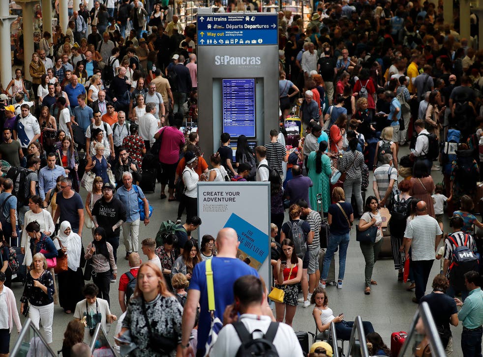 Commuter chaos at St Pancras on Friday after overhead lines came down