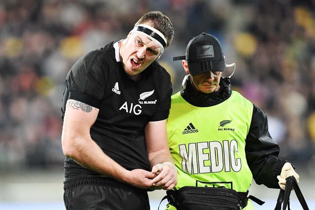 Brodie Retallick suffered a dislocated shoulder in New Zealand's 16-16 draw with South Africa