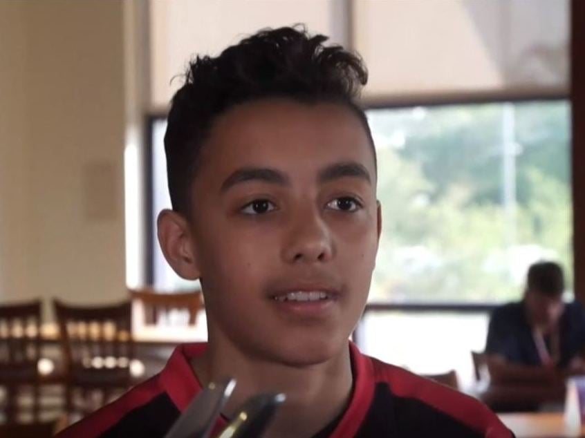 Still image taken from a BBC interview with Jaden Ashman, 15, from Essex, who won almost £1m after finishing second in the duos round of the Fortnite World Cup in New York on 27 July 2019.