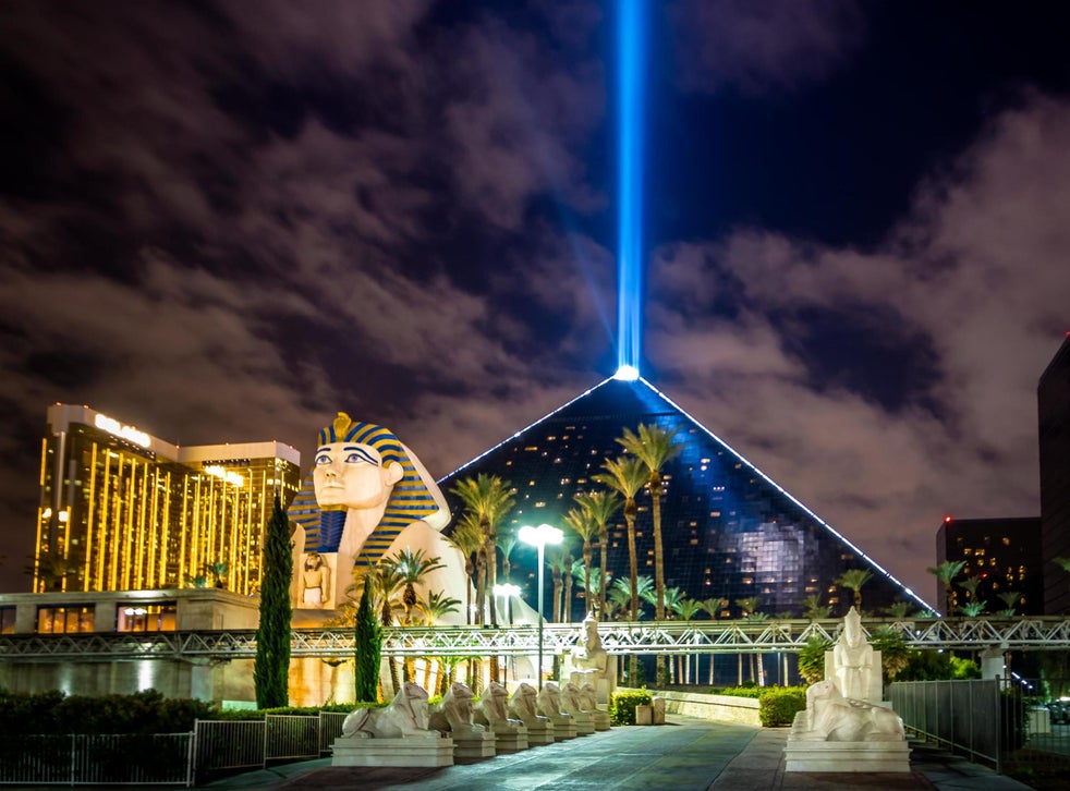 Huge light beam triggers invasion of in Las Vegas that