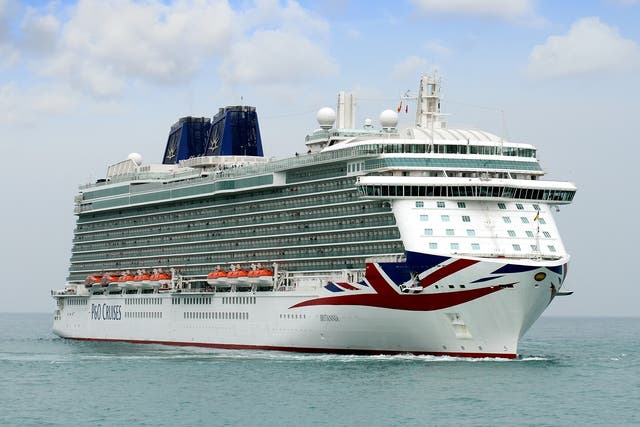 Sailing by: P&O's Britannia will not be sailing until August at the earliest