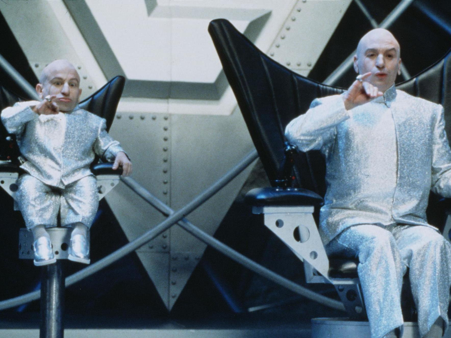 Mike Myers and Verne Troyer, who died in April last year