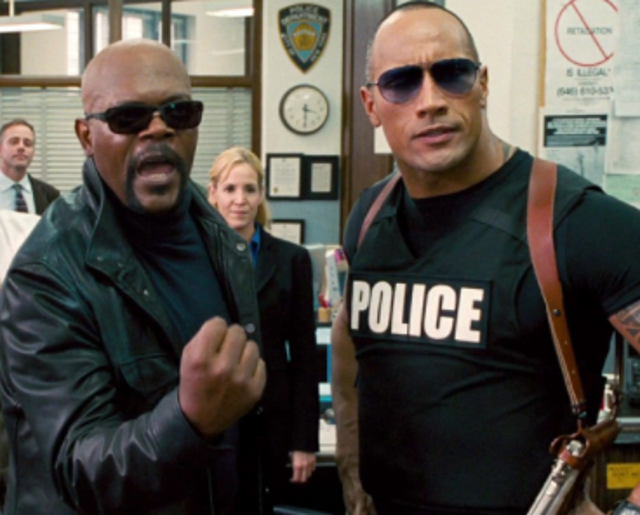 Johnson makes a hilariously brief cameo in Will Ferrell/Mark Wahlberg buddy comedy The Other Guys, which kicks into gear when the pair are forced to replace the NYPD’s superstar detective duo of Johnson and Samuel L Jackson. Veritable action heroes on the New York streets, they are cocky, revered and incredibly expensive, costing the city millions of dollars in property damage every time they hit the beat. But because The Other Guys generally takes place in reality, Johnson and Jackson’s characters end up smack-down dead on concrete, riding high on their own confidence, after a foot chase spins out of control. It’s comic genius, and a Dwayne Johnson movie has never been more real.