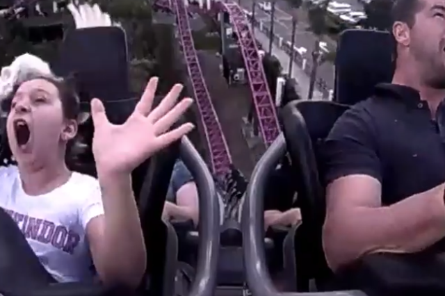 10-year-old girl gets hit in the face by bird on roller coaster (Facebook)