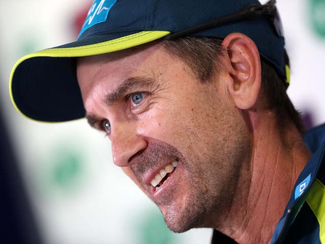 Australia head coach Justin Langer during the press conference