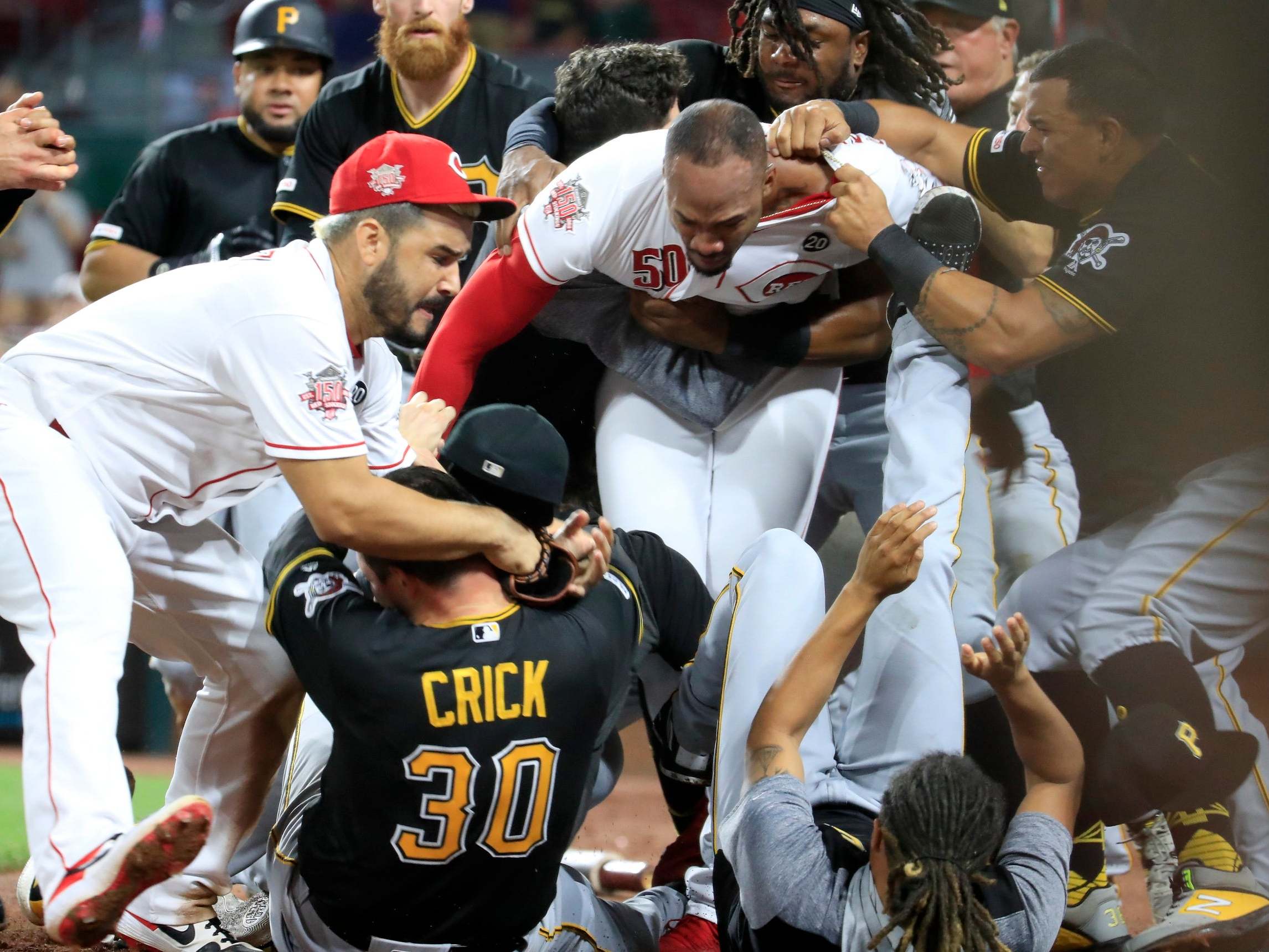 The brawl spills over (Getty)
