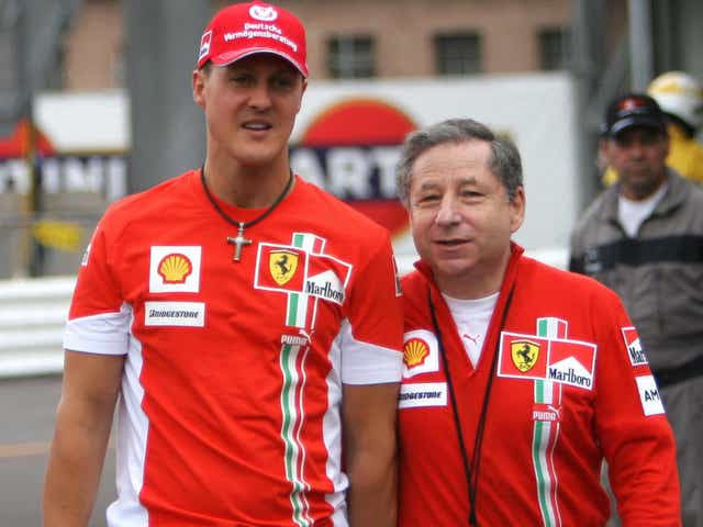 Michael Schumacher was joined by Jean Todt to watch the German Grand Prix