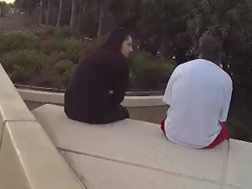 Cristina Settanni turned her car around when she spotted the man