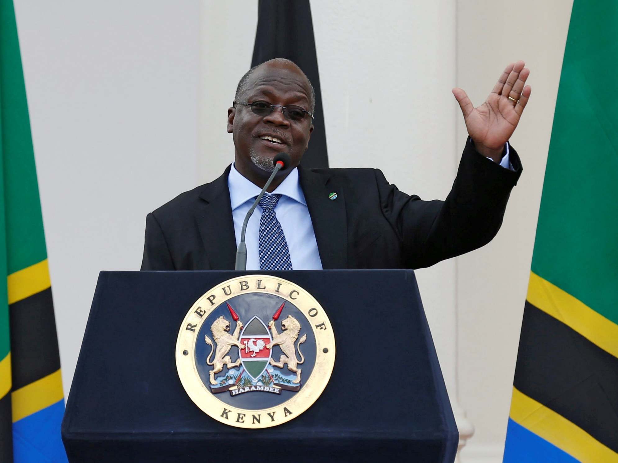 John Magufuli’s government has been criticised by human rights groups for pressuring journalists and opposition leaders