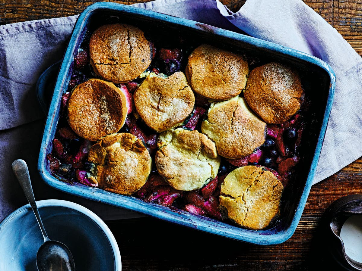 Leon Happy Baking cookbook: Recipes from strawberry and blueberry cobbler to carrot cake