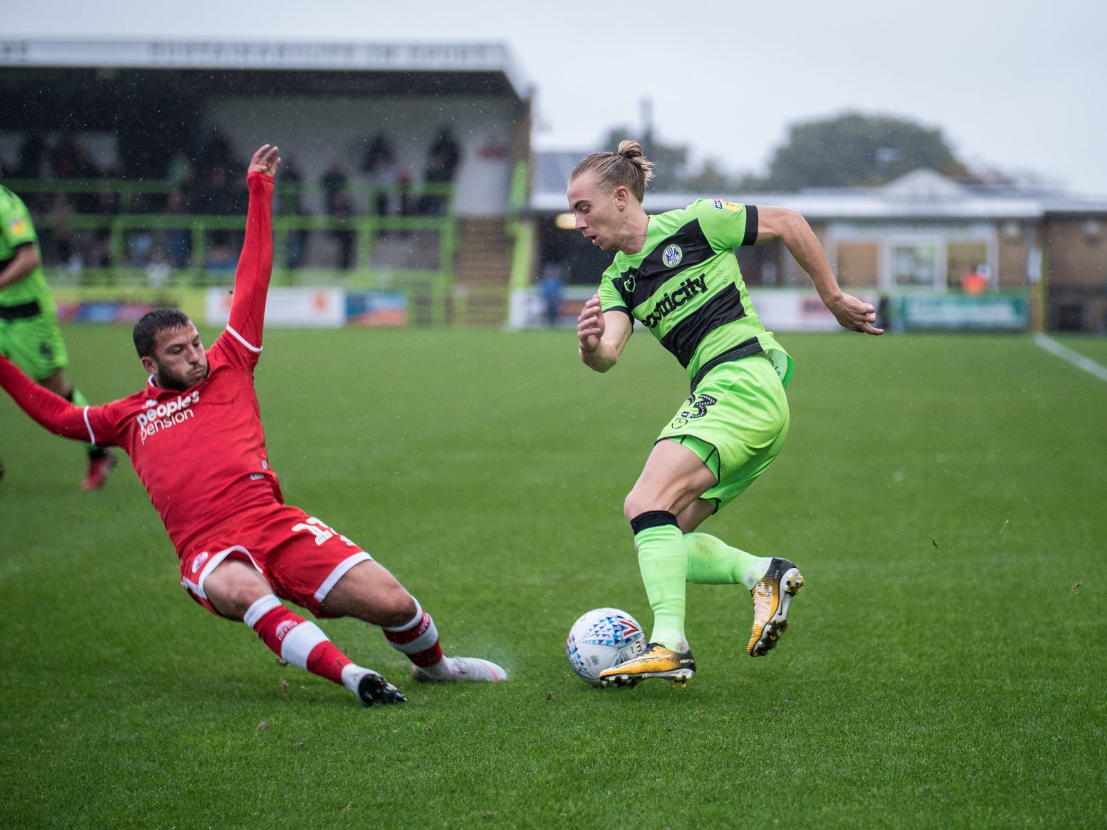 Forest Green Rovers in action against Crawley Town