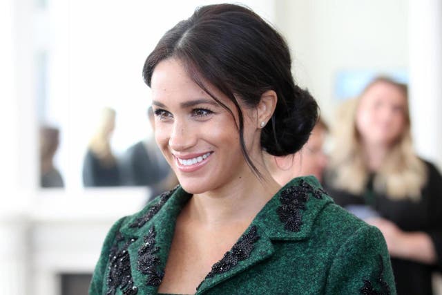 Meghan, Duchess of Sussex attends a Commonwealth Day Youth Event at Canada House with Prince Harry, Duke of Sussex, where they speak with young Canadians from a wide range of sectors including fashion, the arts, business and academia on March 11, 2019 in London, England.