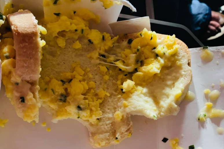 The infamous British Airways breakfast bruschetta