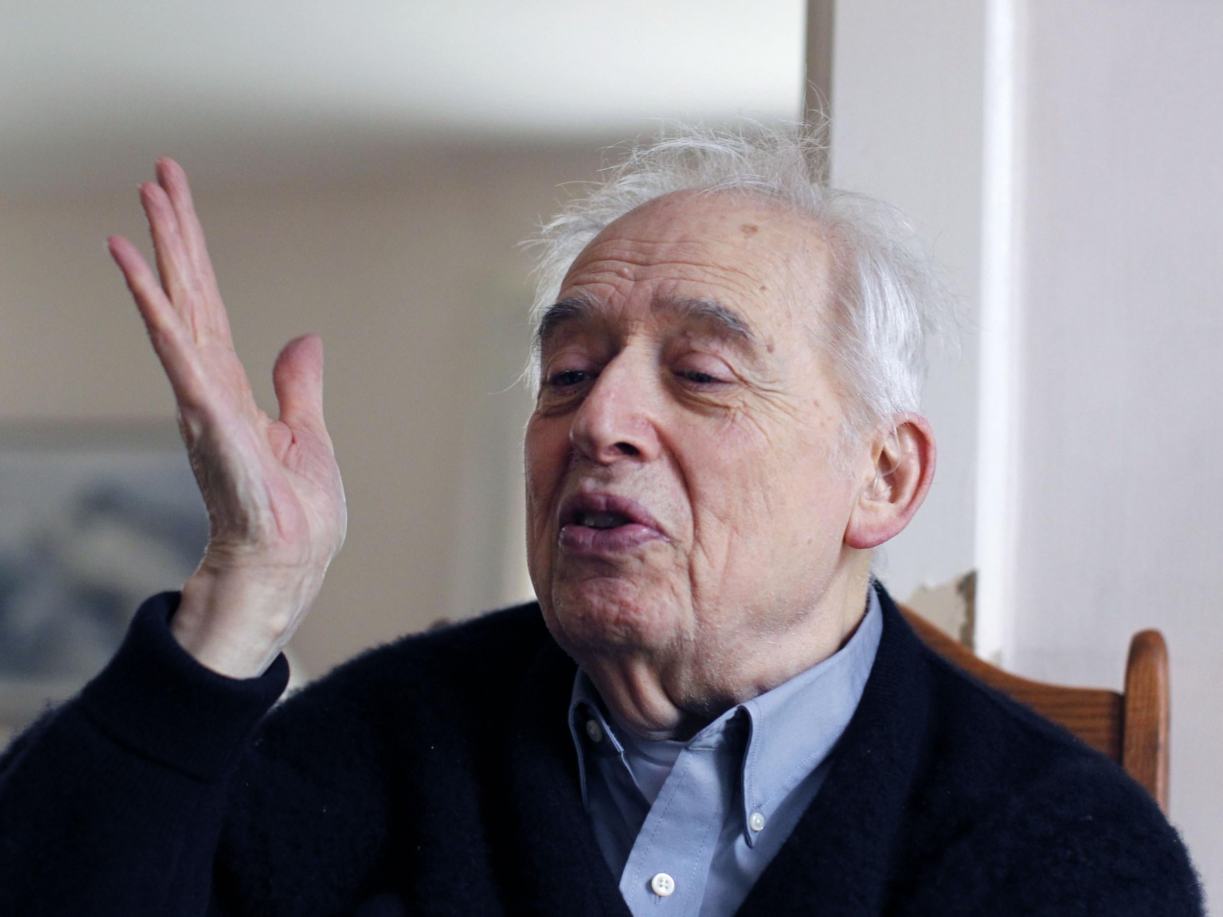 Harold Bloom, at his home in New Haven (Rex)