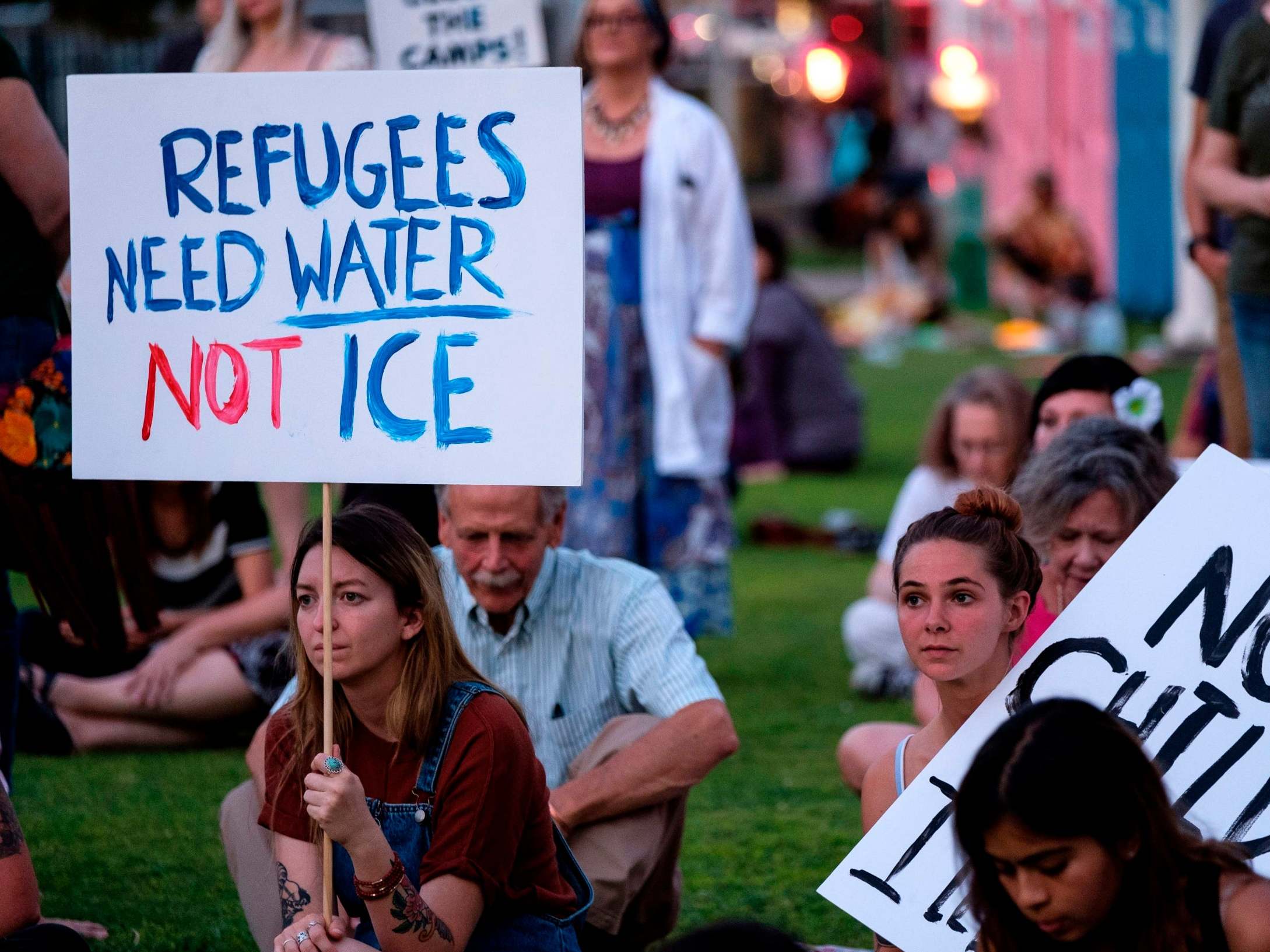 Anti-deportation protesters in El Paso, Texas in July