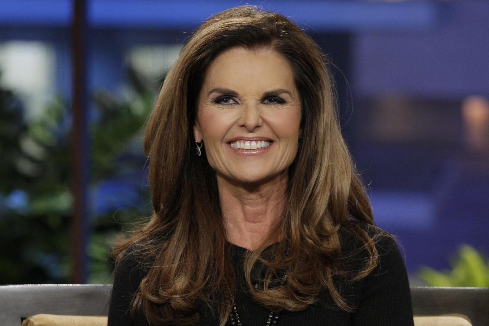Journalist Maria Shriver during an interview on January 8, 2014