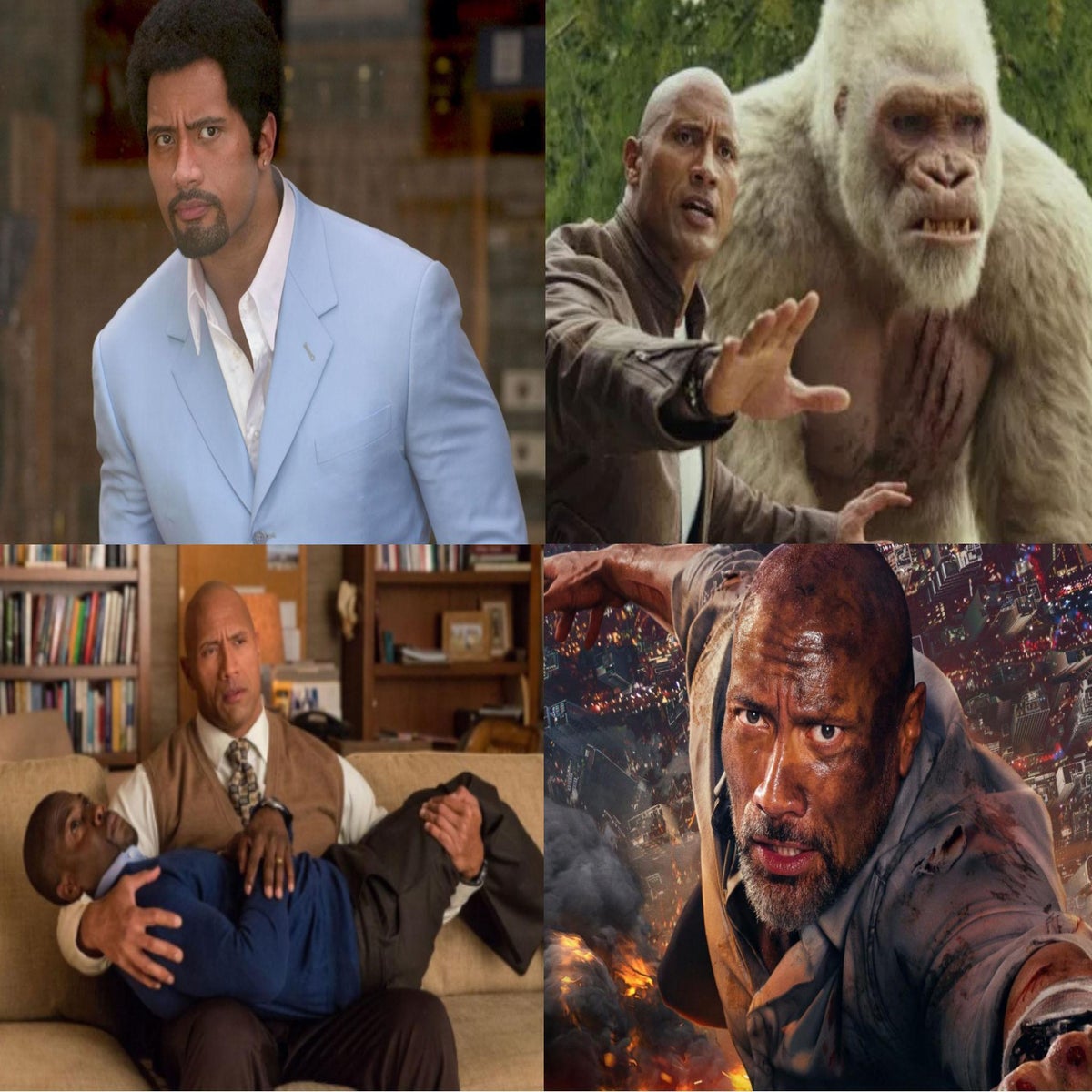 Height difference in movies, Dwayne The Rock Johnson