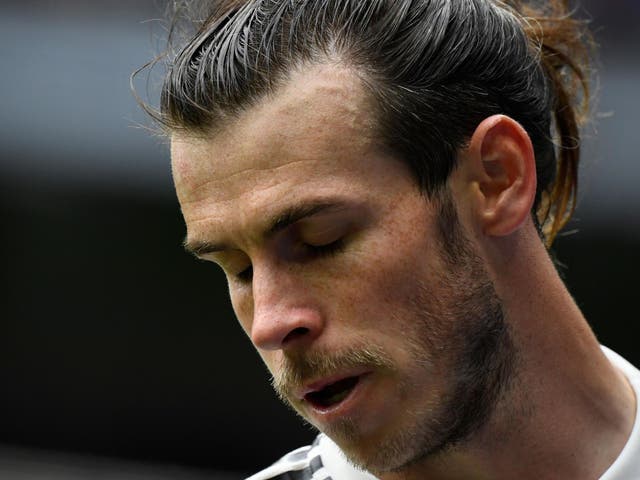 Real Madrid's Gareth Bale reacts