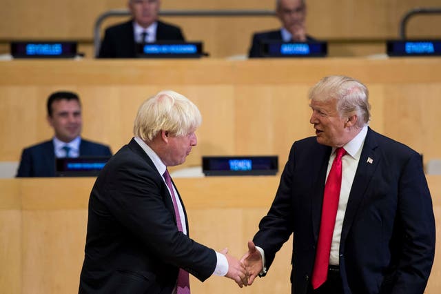 Mr Trump has called Mr Johnson a 'good guy'