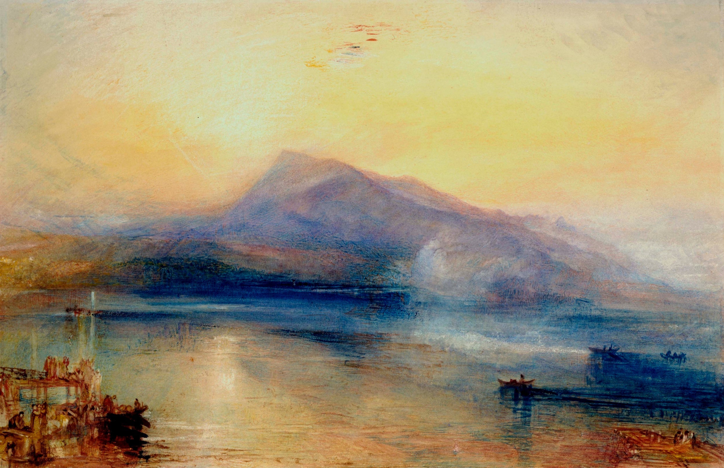 JMW Turner's The Dark Rigi, the Lake of Lucerne, which has had a temporary export bar placed on it so funds can be raised to save to have it on public display in the UK
