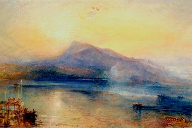 JMW Turner's The Dark Rigi, the Lake of Lucerne, which has had a temporary export bar placed on it so funds can be raised to save to have it on public display in the UK