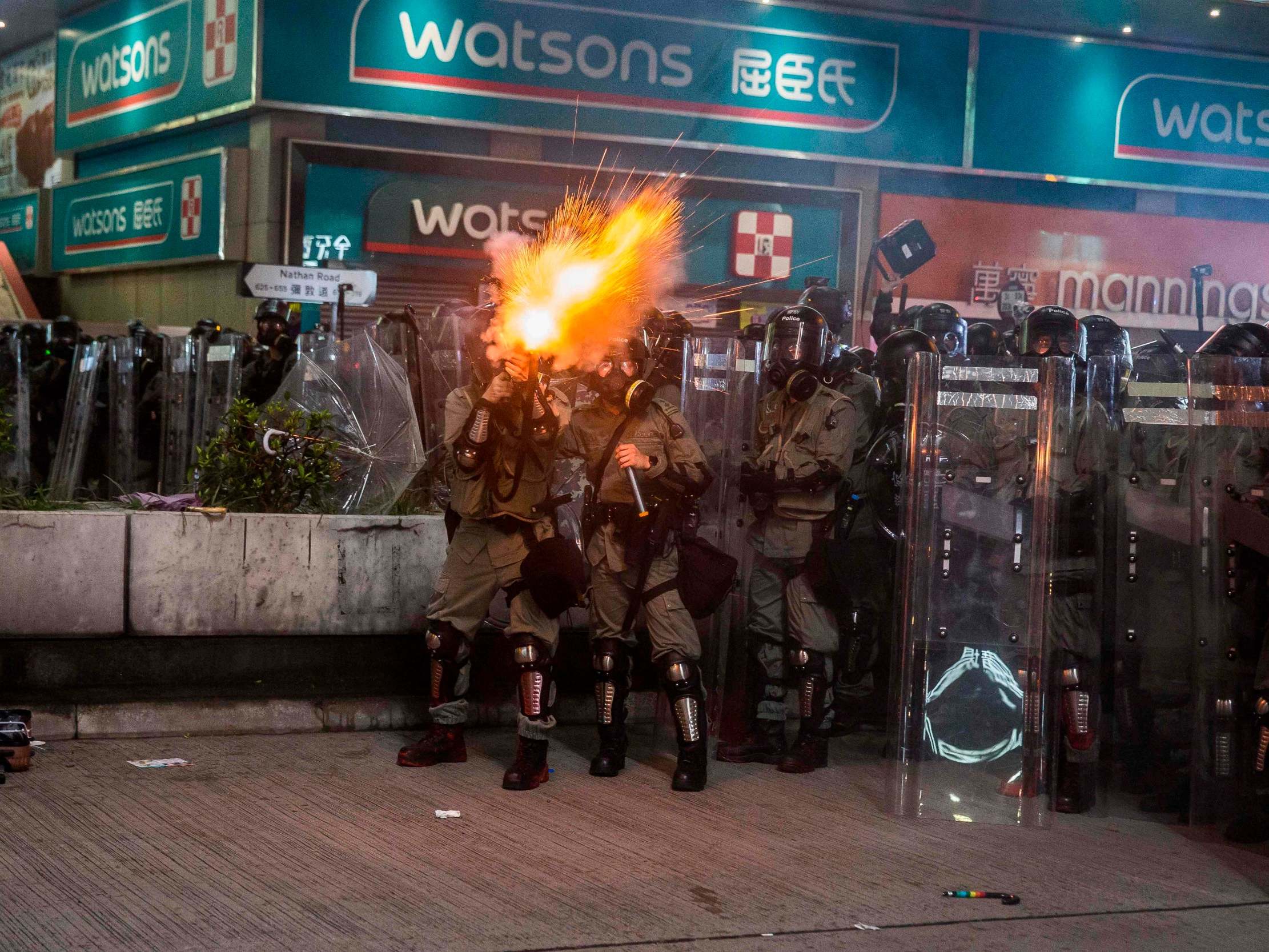 Hong Kong protests: Authorities fire teargas after demonstrators vandalise police station