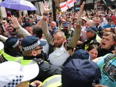Man hands himself in after medic assaulted at Tommy Robinson protest