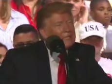 Trump smirked at idea of shooting migrants during May rally