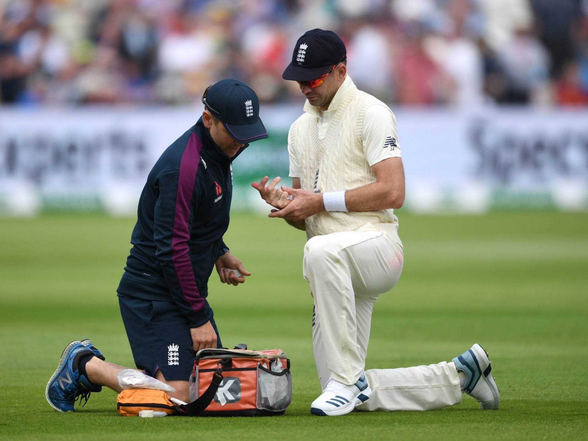 Jimmy Anderson bowled four overs in the first Test