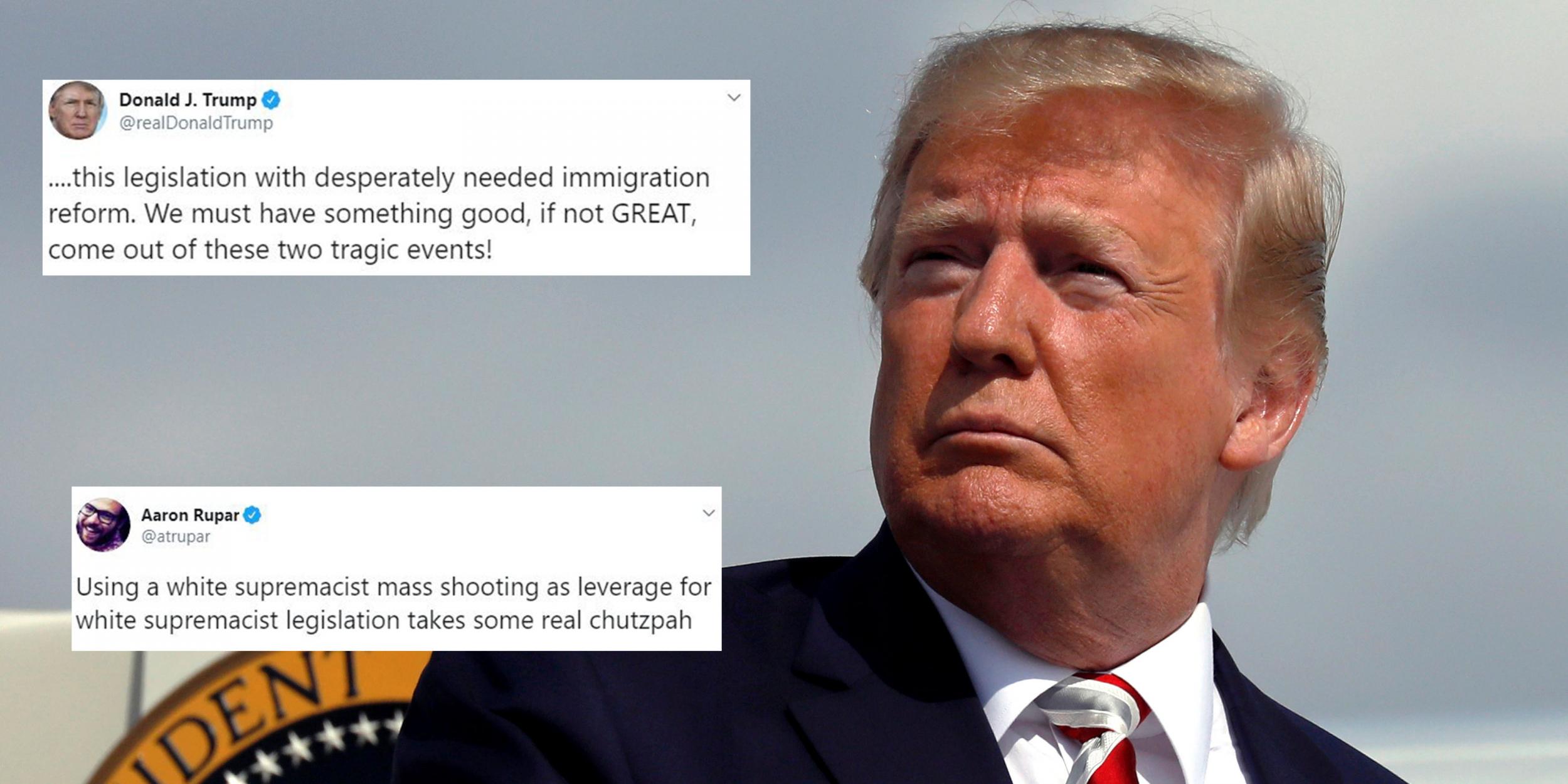 El Paso shooting Trump calls for 'strong background checks' and
